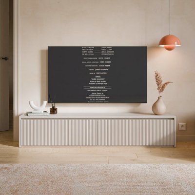 SELSEY  - Meuble Tv Vemmi - 180 Cm - Gris Cachemire