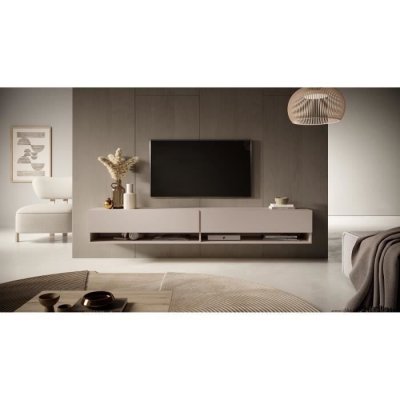 SELSEY  MIRRGO Meuble TV, Melamine, Beige, 200 cm