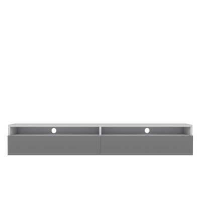 SELSEY  - rednaw - Meuble tv - 180 cm - blanc mat / gris brillant - scandinave - moderne