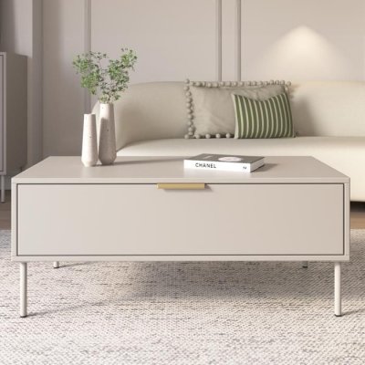 Selsey Vena - Table basse avec tiroir - 100x50 cm - cachemire