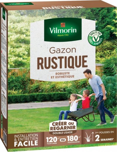 VILMORIN Semences de gazon rustique - 3 kg
