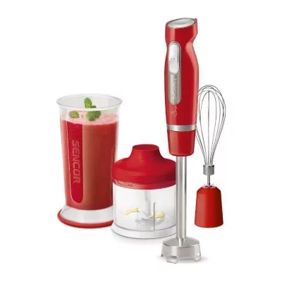 SENCOR  SHB 4464RD - Mixeur &agrave; main - 1 kWatt - rouge