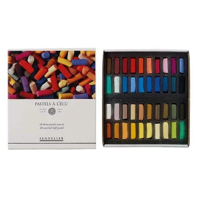SENNELIER  Bo&icirc;te De 40 Demi-pastels Pastels &Agrave; L'&eacute;cu - 