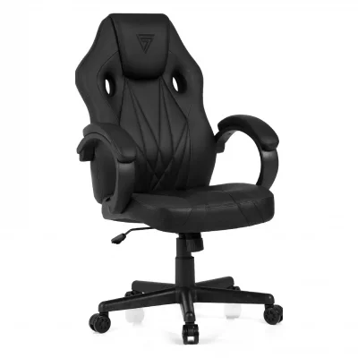 SENSE7  Prism Fauteuil gaming - Fauteuil d'ordinateur Fauteuil de bureau HDE Similicuir noir