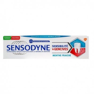 SENSODYNE  Dentifrice Sensibilit&eacute; et Gencives Menthe Fraiche 75ml