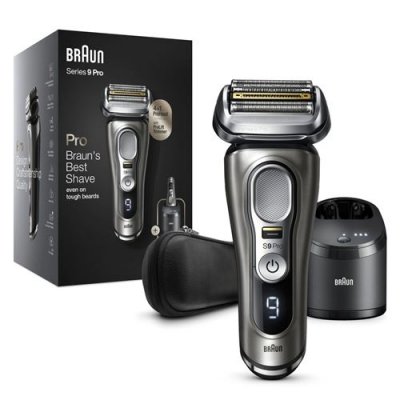 BRAUN Series 9 pro 9477cc t&ecirc;te pivotante tondeuse aliment&eacute; par pile m&eacute;tal argent
