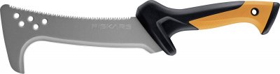 FISKARS Serpe scie de d&eacute;broussaillage - Solid - Poign&eacute;e Softgrip - Lame 23cm