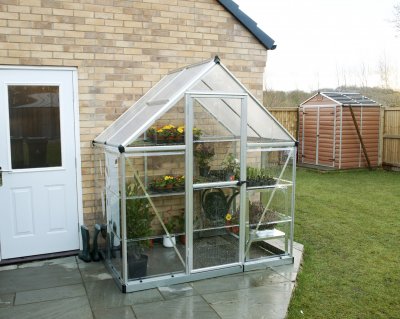 PALRAM Serre de jardin Hybrid 2.3m&sup2; Argent - -canopia