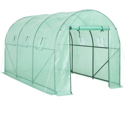 GARDEBRUK Serre de jardin tunnel 350x200x200cm b&acirc;che poly&eacute;thyl&egrave;ne
