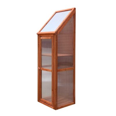 GARDIUN Serre de Jardin Wooden III 41x35x132 cm en Bois et Polycarbonate
