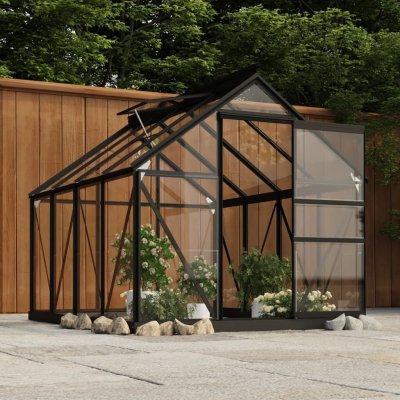 VIDAXL Serre en verre Anthracite 155x200,5x191 cm Aluminium  n/a