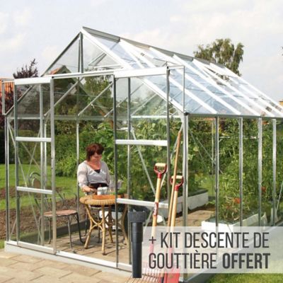 LAMS Serre en verre  Laurus alu naturel 9 70m&sup2;