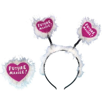 SUD TRADING Serre t&ecirc;te et badge de mari&eacute;e.