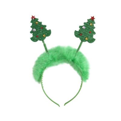 WIDMANN Serre-t&ecirc;te sapins de No&euml;l vert avec fourrure No&euml;l
