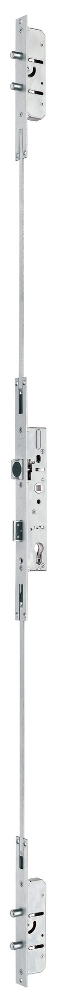 ASSA ABLOY Serrure 3 points &agrave; p&ecirc;ne dormant et demi-tour, axe 30 mm, coffre largeur 45 mm