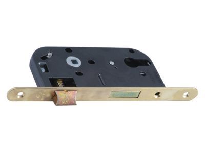 BRICARD Serrure &agrave; encastrer avec cylindre  bout rond noir axe 45 mm
