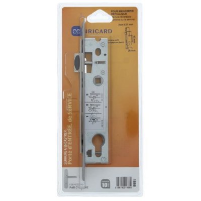 BRICARD Serrure &agrave; encastrer avec cylindre m&eacute;tal  axe 21 mm enTraxe 92 mm
