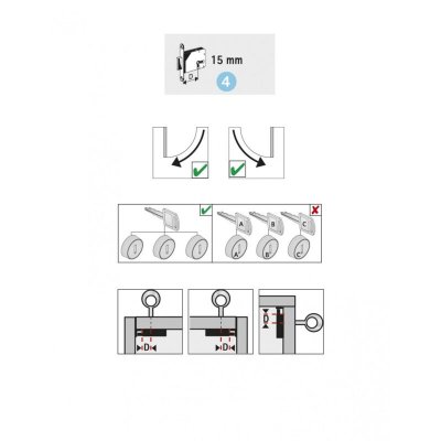 HETTICH Serrure de meuble acier en applique 15 mm r&eacute;versible - 