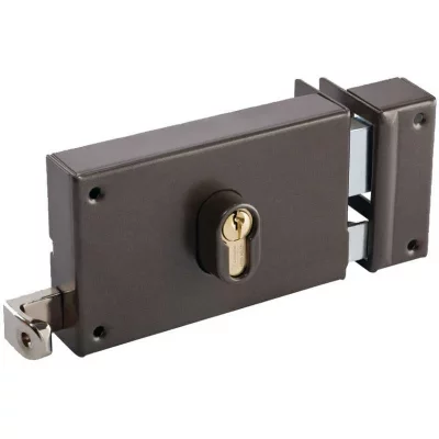 VACHETTE Serrure En Applique 7415 Pour Cyl Profil Europeen -HORIZONTALE - Tirag E - Droite
