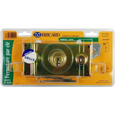 BRICARD Serrure en applique horizontal  140x82 gauche