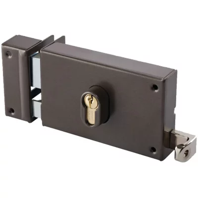 VACHETTE Serrure en applique horizontale &agrave; cylindre &agrave; tirage  7415 - Choisissez vos options: Gauche