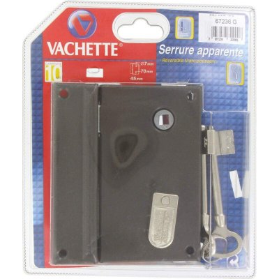 VACHETTE Serrure en applique p&ecirc;ne dormant 1/2 tour vertical droite 