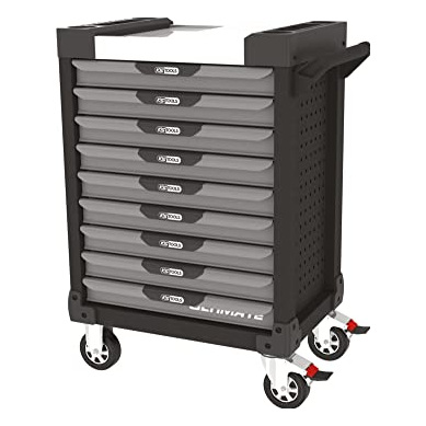 KS TOOLS Servante PEARL line noire et grise, 9 tiroirs  816.0009