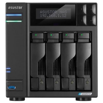 ASUSTOR Serveur NAS  Lockerstor 4 AS6704T Quad-Core 4Go DDR4 Noir