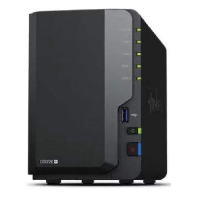 SYNOLOGY Serveur NAS  DS220+ WD40EFZX Intel Celeron J4025 2.0Ghz 5900tr/min Noir