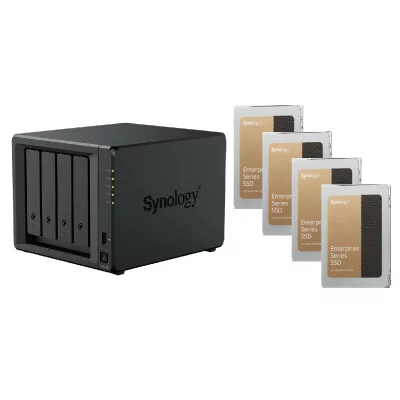 AGEMEO Serveur NAS Synology DS925+ (32Go RAM) avec 4x 480Go SSD Enterprise