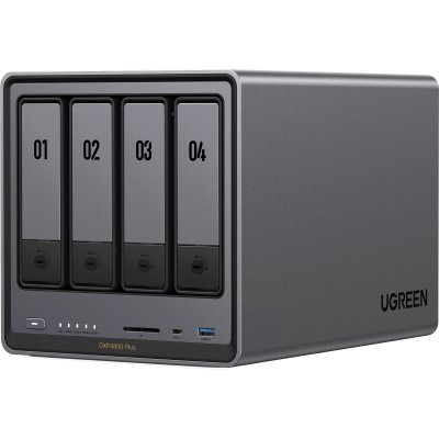 UGREEN Serveur nas  4 baies dx4800 plus 112 to gris gris anodis&eacute;
