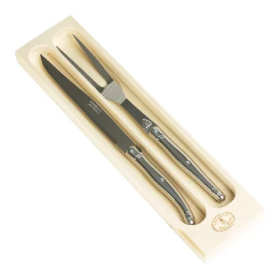 DUBOST LAGUIOLE Service a decouper laguiole inox - Jean Dubost - Argent - Inox