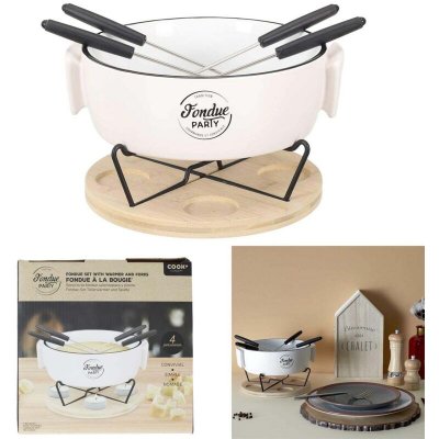 COOK CONCEPT Service &agrave; fondue &agrave; la bougie 4 personnes