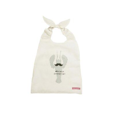 LITTLE CREVETTE Serviette bavoir M&ocirc;sieur Crevette