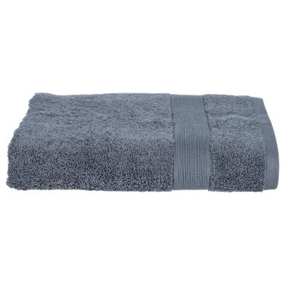PARIS PRIX Serviette de douche en coton - 70 x 130 - Gris