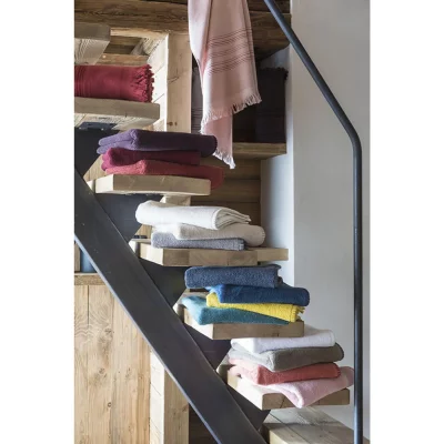VIVARAISE Serviette De Toilette En Coton Acier 50 X 100