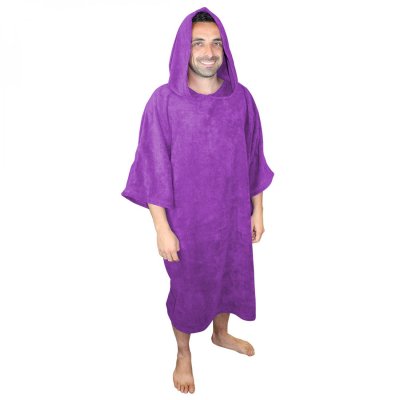 VIVEZEN Serviette poncho de bain ou de plage - Adulte - Violet - 