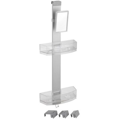 WENKO Serviteur de douche inox  Premium avec miroir