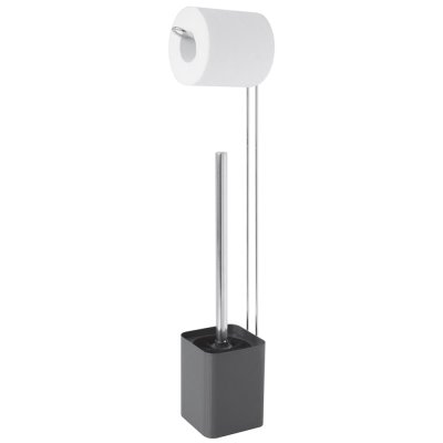 GELCO DESIGN Serviteur wc brosse et d&eacute;rouleur viki carbone