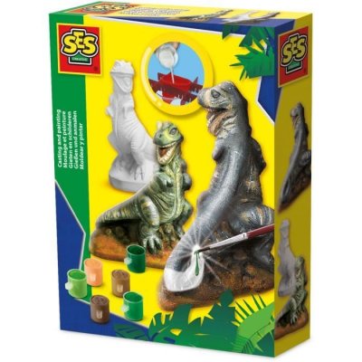 SES CREATIVE SES - 01283 - Kit De Loisirs Cr&eacute;atifs - Moulage en Pl&acirc;tre - T-Rex