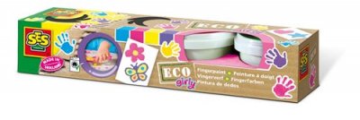 SES CREATIVE SES Creativ e&reg; Peinture au doigt ECO Girly , 4 couleurs