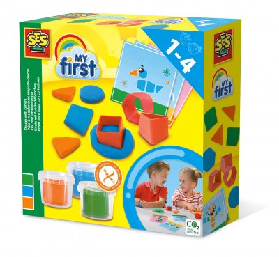 SES CREATIVE  argile avec des moules en saillie 3 x 90 grammes multicolore