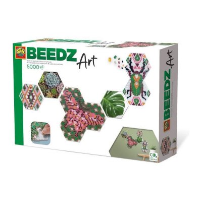 SES CREATIVE - Beedz Art-Hex Tiles botanique, 06021, Various