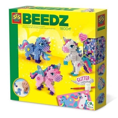 SES CREATIVE  Beedz Iron-on Beads Unicorns Dor&eacute;