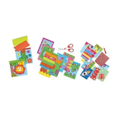 SES CREATIVE  j'apprends &agrave; couper, &agrave; mosa&iuml;quer et &agrave; piquer 35 x 25 cm