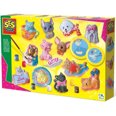 SES CREATIVE  Moulage en relief d'animaux 4 parties