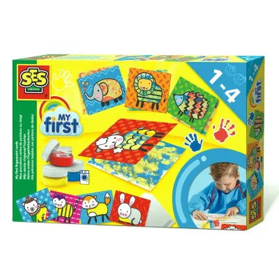SES  creative my first mes premieres cartes de peinture au doigt
