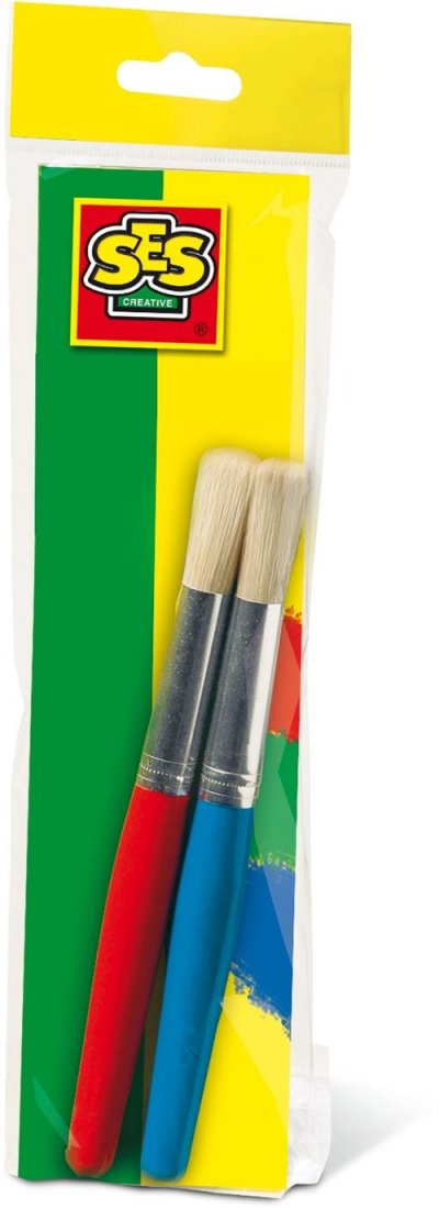 SES  Creative&reg; Pinceau enfant &eacute;pais, lot de 2