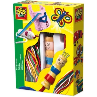 SES CREATIVE  Tricotin - Avec fils de diff&eacute;rentes couleurs