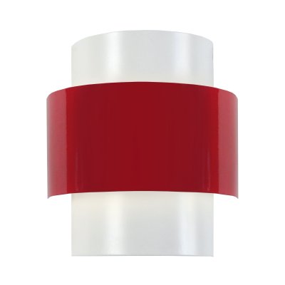 TOSEL SESSANTA - Applique demi cylindrique m&eacute;tal rouge